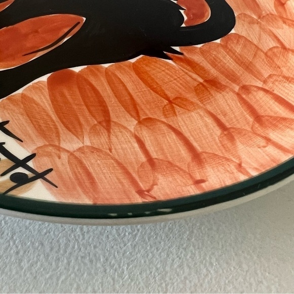 Bico Int’l China Halloween Salad Plate Black Cat On the Fence Replacement Dish - Picture 3 of 5